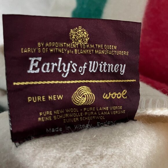 Vintage Early's of Witney 1960 Large Wool Blanket Brown made in England